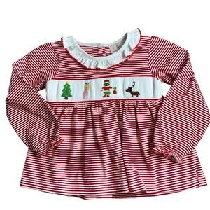 Smockingbird‎ Smocked Grinch Top size 3